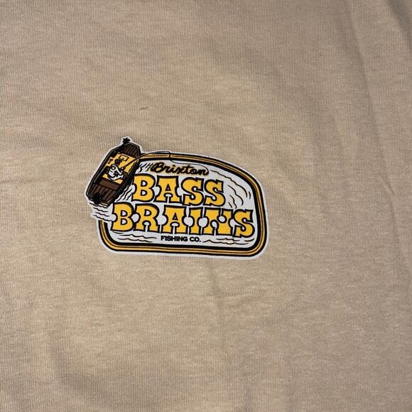 Brixton Bass brains boat Collab T-Shirt 100% Cotton Size XL NWT Outdoors Fishing - Picture 3 of 5